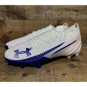 Men’s Size 7.5 Under Armour UA Blur Pro Football Cleats 3028220-106 Blue White
